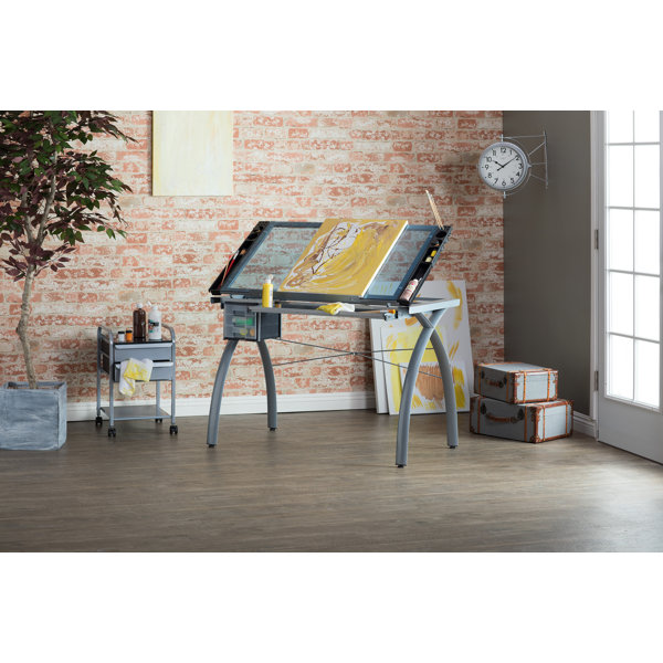 Inbox Zero Courson Glass Drafting Table & Reviews Wayfair
